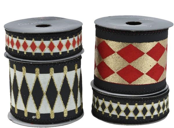 NASTRO POLIESTERE ROMBI CM.200 4 MODELLI ASSORTITI