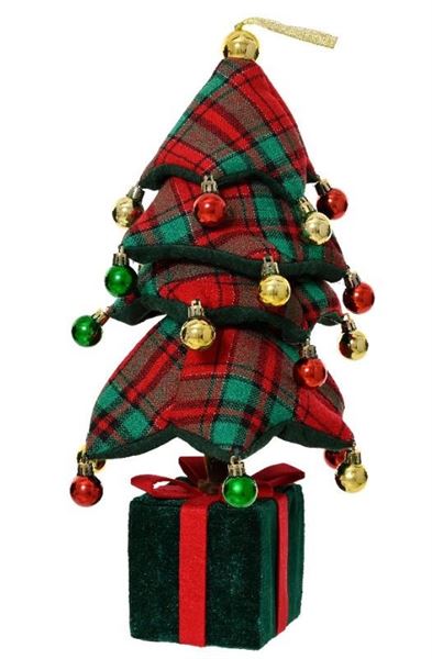ALBERO BASE PACCO REGALO IN POLIESTERE CM.18X18X45H