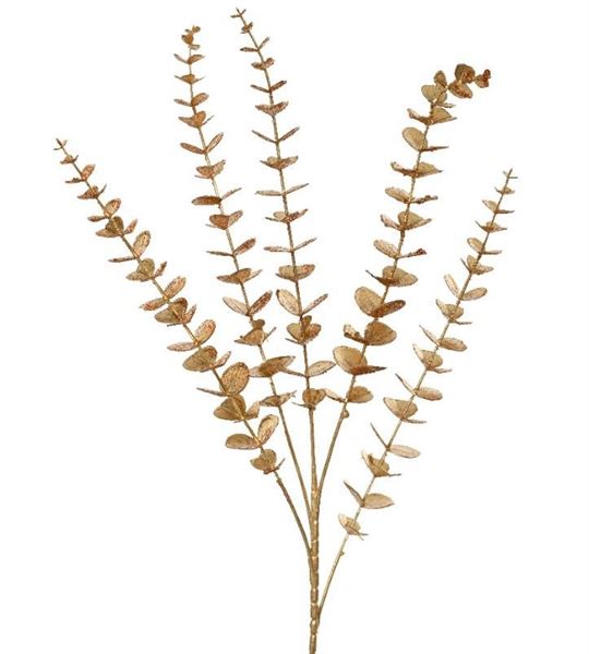 RAMO EUCALIPTO GLITTER CM.85H ORO