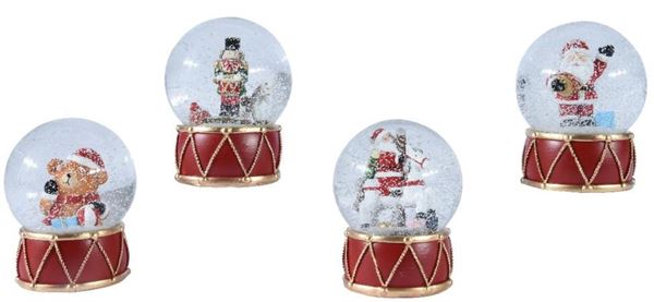SNOWGLOBE RESINA CM.D8,5X10H 4 MODELLI ASSORTITI