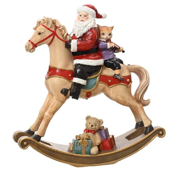 CAVALLO A DONDOLO POLIRESINA CM.23X7X24H