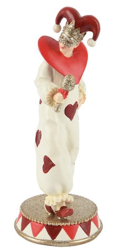 GIULLARE UOMO POLIRESINA CUORI ROSSI CM.9X23H