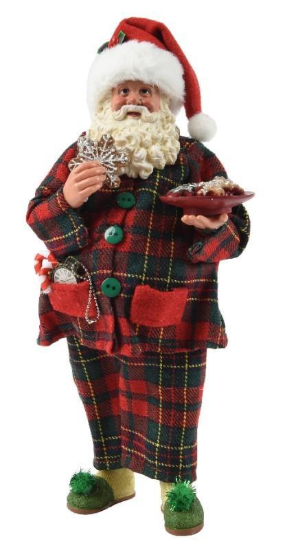 BABBO NATALE IN PIGIAMA SCOZZESE CM.11X15X28H