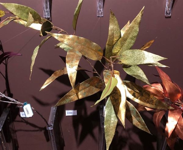 RAMO EUCALIPTO METALLIC GLITTER CM.31X6X113H GREEN/GOLD