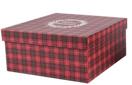 SCATOLA CARTONE CM.24X23,5X11 SCOZZESE