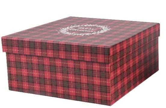 SCATOLA CARTONE CM.24X23,5X11 SCOZZESE