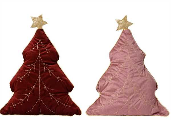 CUSCINO ALBERO DI NATALE CM.40X38 2 COLORI ASSORTITI