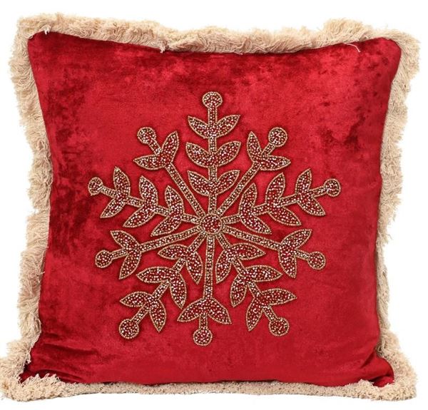 CUSCINO FIOCCO DI NEVE CM.45X45 RED