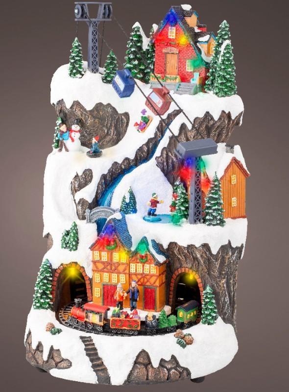 PISTA DA SCI CON TRENO MOVIM. E SUONO CM.25,5X29X40H C/TRASF