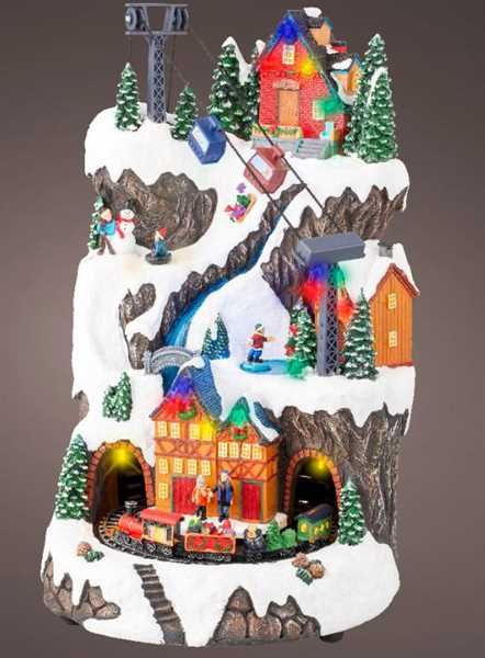 PISTA DA SCI CON TRENO MOVIM. E SUONO CM.25,5X29X40H C/TRASF