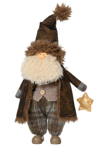 BABBO NATALE CON STELLA CM.26X16X55H BROWN
