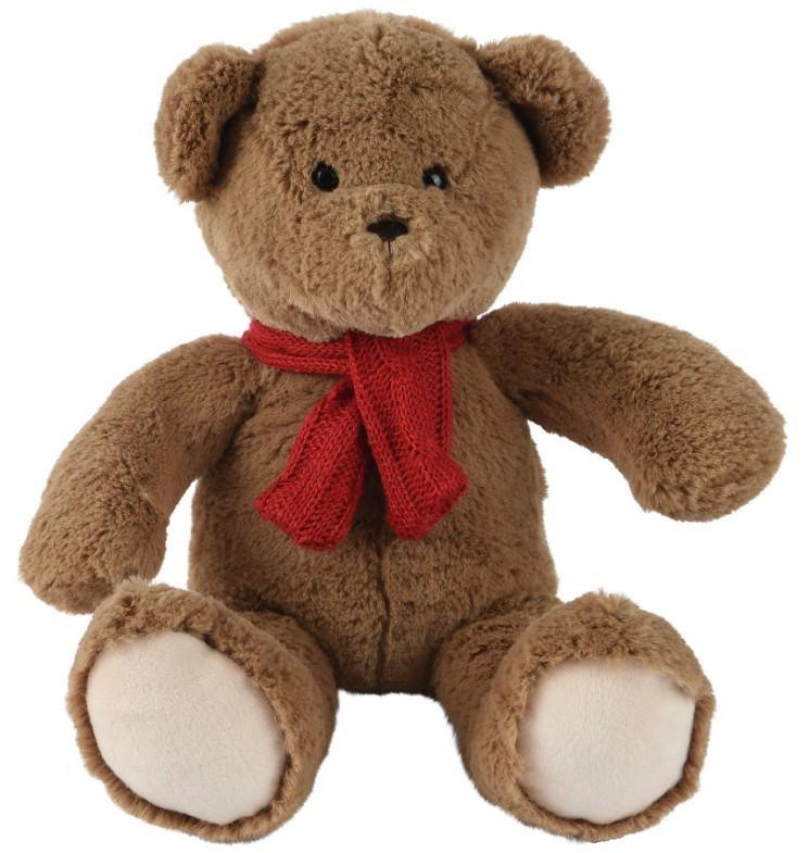 ORSO CON SCIARPA ROSSA CM.48X35X48H BROWN