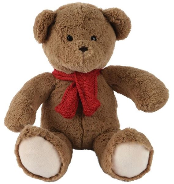 ORSO CON SCIARPA ROSSA CM.48X35X48H BROWN