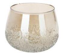 PORTA TEALIGHT VETRO SMOKED 16X12C