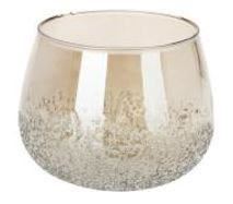 PORTA TEALIGHT VETRO SMOKED 16X12C