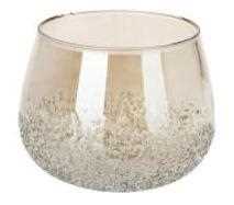 PORTA TEALIGHT VETRO SMOKED 16X12C