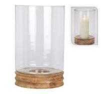 LANTERNA VETRO/MANGO 33CM