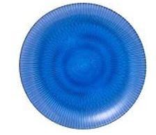PIATTO VETRO BLU MARINO 32CM