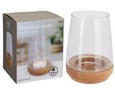 PORTA CANDELA 19CM MANGO NATUR