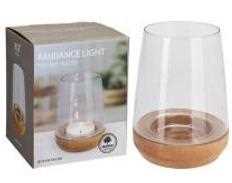 PORTA CANDELA 19CM MANGO NATUR