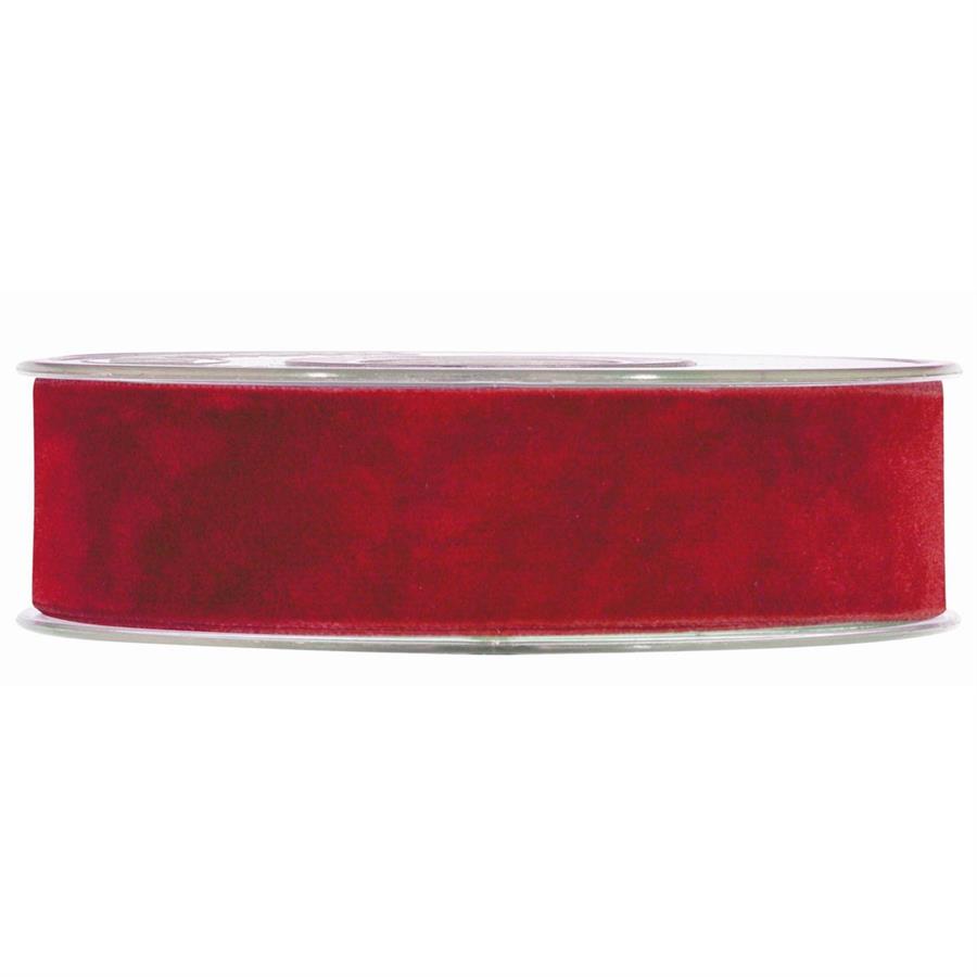 NASTRO DOUBLE VELVET MM15X7MT ROSSO
