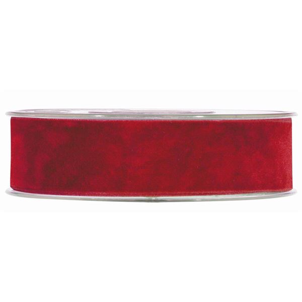 NASTRO DOUBLE VELVET MM15X7MT ROSSO