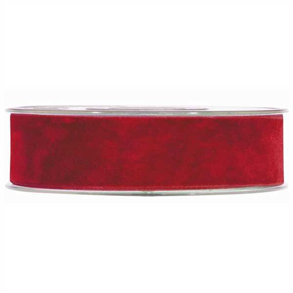 NASTRO DOUBLE VELVET MM15X7MT ROSSO