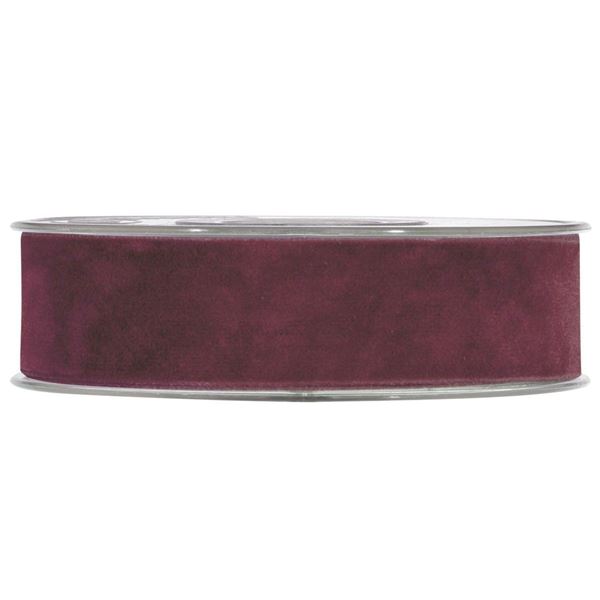 NASTRO DOUBLE VELVET MM15X7MT BORDEAUX