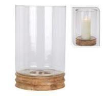 LANTERNA VETRO/MANGO 33CM