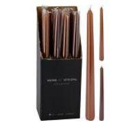 CANDELA STELO 25CM MARRONE 2AS