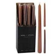 CANDELA STELO 25CM MARRONE 2AS