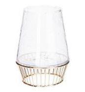 LANTERNA METAL/VETRO 16CM ORO