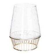 LANTERNA METAL/VETRO 16CM ORO