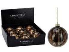 SFERA VETRO 10CM DECO BROWN