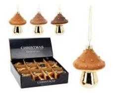 PENDENTE FUNGO VETRO 7X9CM 3AS