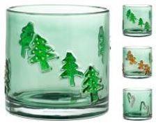 PORTA TEALIGHT ALBERO VETRO 10CM3A