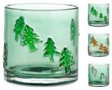 PORTA TEALIGHT ALBERO VETRO 10CM3A