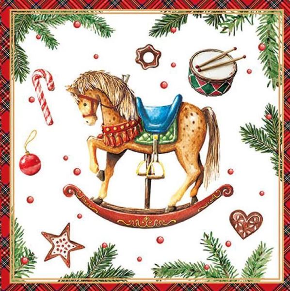 CONF.20 TOVAGLIOLI CLASSIC ROCKING HORSE WHITE FSC MIX