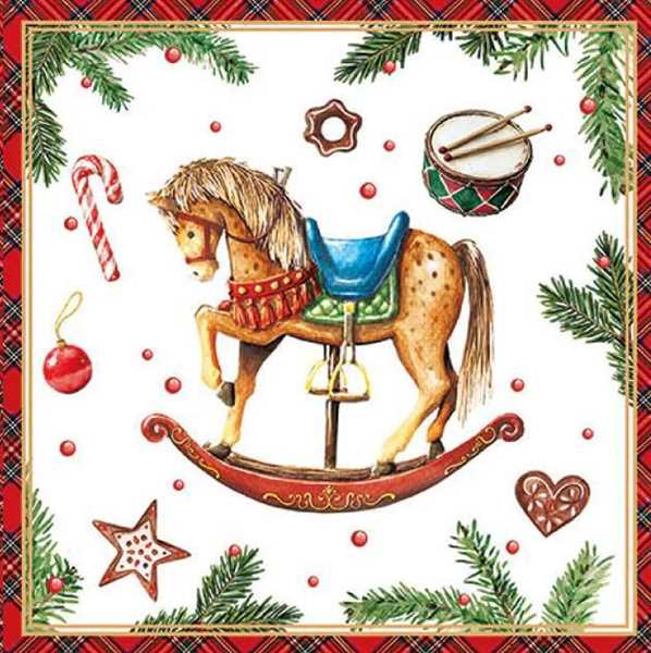 CONF.20 TOVAGLIOLI CLASSIC ROCKING HORSE WHITE FSC MIX