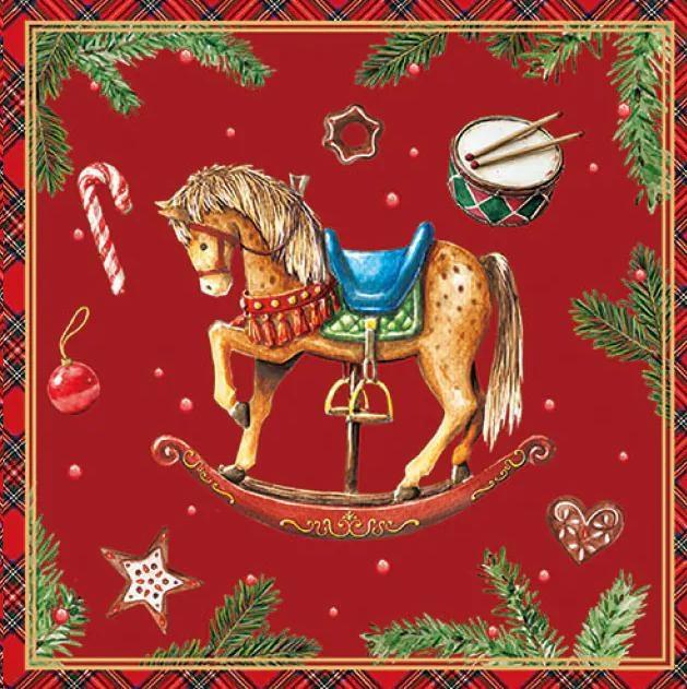 CONF.20 TOVAGLIOLI CLASSIC ROCKING HORSE RED FSC MIX