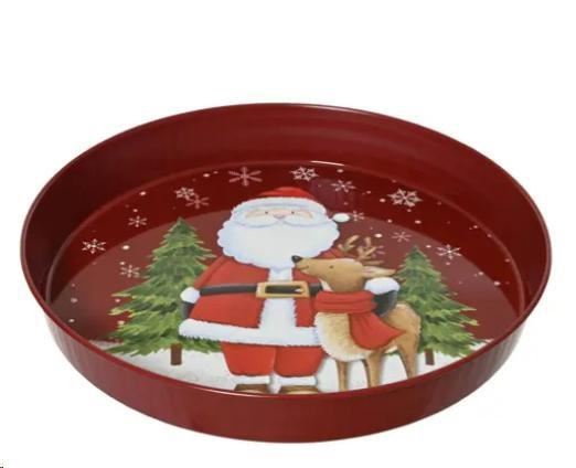 PIATTO DEC.ROTONDO BABBO NATALE CM.D34,5