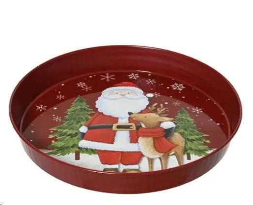PIATTO DEC.ROTONDO BABBO NATALE CM.D34,5