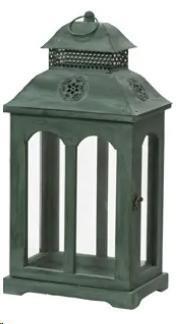 LANTERNA IN LEGNO CON FIORE INTAGLIATO CM23X32XH.66