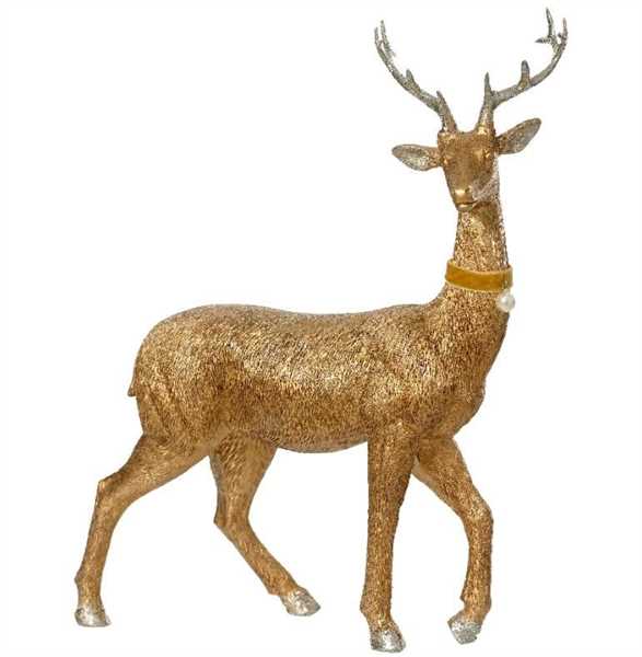 RENNA IN POLIRESINA CM.9,5X24X31H GOLD