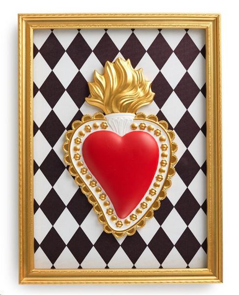 CORNICE RETT.C/CUORE E ROMBI CM.40X30