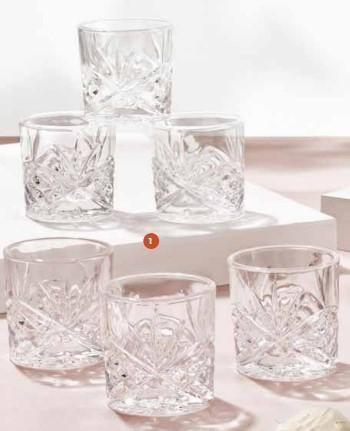 SET 6 PZ SHOT ROCK&ROLL VETRO CM.D5,5X5,5H