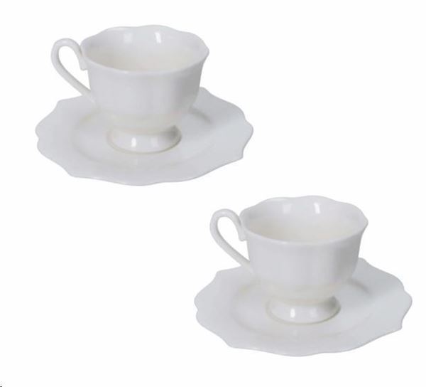 TAZZINA CAFFE QUEEN SET 2PZ  NEW BONE CHINA