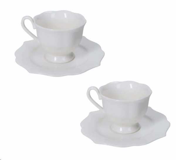 TAZZINA CAFFE QUEEN SET 2PZ  NEW BONE CHINA