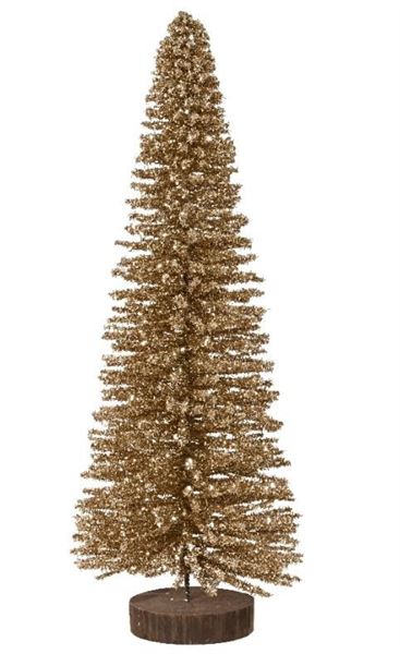 ALBERO NATALE IN BAMBOO SU BASE GLITTERS CM.D28X81H GOLD