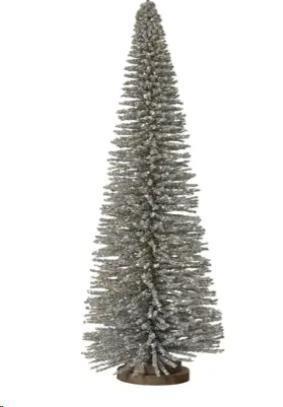 ALBERO NATALE IN BAMBOO SU BASE GLITTERS CM.D24X60H CHAMPAGN
